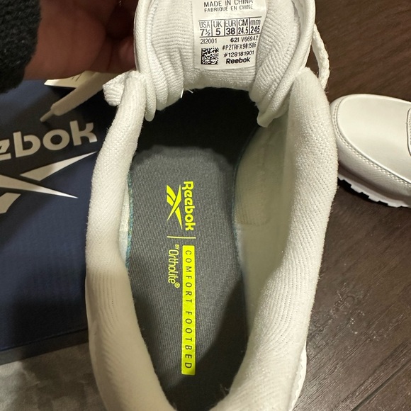 Reebok Renaissance White and Steel Sneakers Size 7.5 - Picture 9 of 10